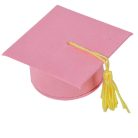 Ballagási sapkás papírdoboz rózsaszín - 3,5x7 cm 