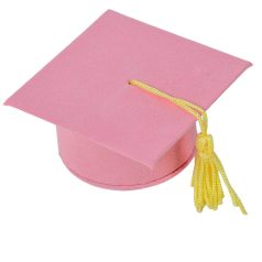 Ballagási sapkás papírdoboz rózsaszín - 3,5x7 cm 