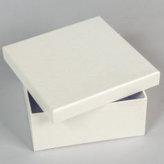 Papír doboz rombusz mintás - Krém - 7x16x16 cm