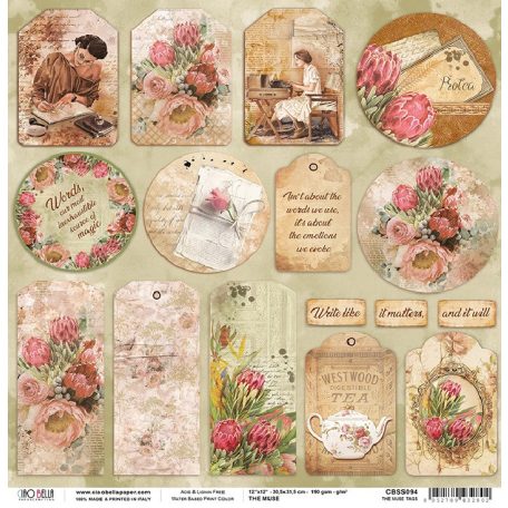 Ciao Bella scrapbook papír - 2 oldalas - 30,5 x 30,5 cm - CBSS-094