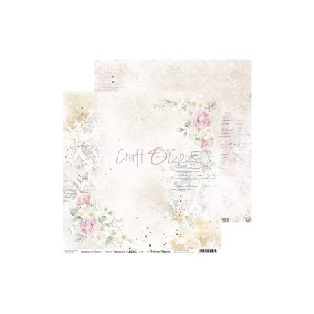 Craft O Clock - Scrapbook tömb - VINTAGE CHIC - 30,5x30,5 cm
