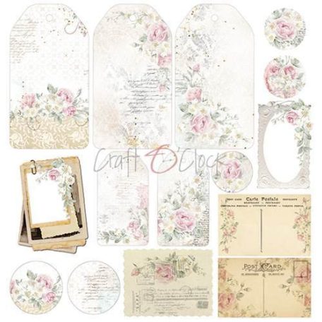 Craft O Clock - Scrapbook tömb - VINTAGE CHIC - 30,5x30,5 cm
