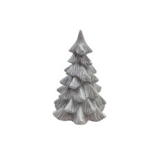 Metálos karácsonyfa figura - Fehér - 9,5 cm