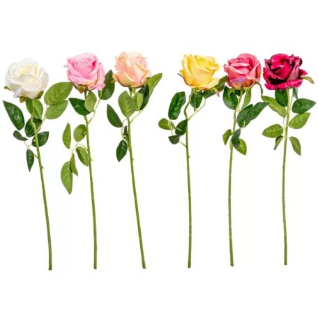 Rózsa szálas mix - 6 színben - 50 cm