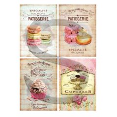 Rizspapír - A4 - Vintage - Macaron - CK-1734