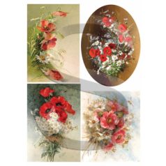 Rizspapír - A4 - Akvarell - Mezei virágcsokroK - CK-1993