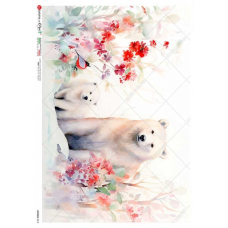 Paper Design rizspapír - A4, A5 - Animals - 0218 