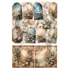 Rizspapír - A4 - Botanical sorozat: Gyöngyvirág - CK-4093