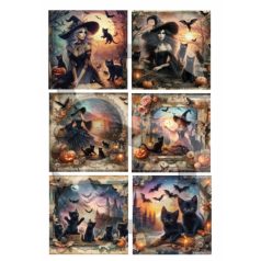  Rizspapír - A4 - Fantasy sorozat: Halloween-boszorkányok 2. - CK-4316