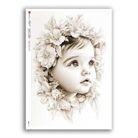 Paper design rizspapír  - A5 - Baby - 0121