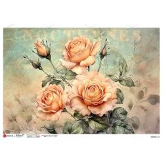 Paper design rizspapír  - A5 - Flowers - 0443