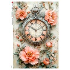 Paper design rizspapír - A5 - 22,5x16 cm - Time - 0067