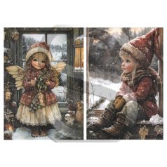 Rizspapir - A4 - Karácsonyi tündérkék 7. - CK-4874