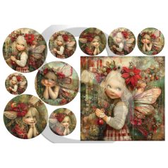 Rizspapir - A4 - Karácsonyi tündérkék 10. - CK-4884