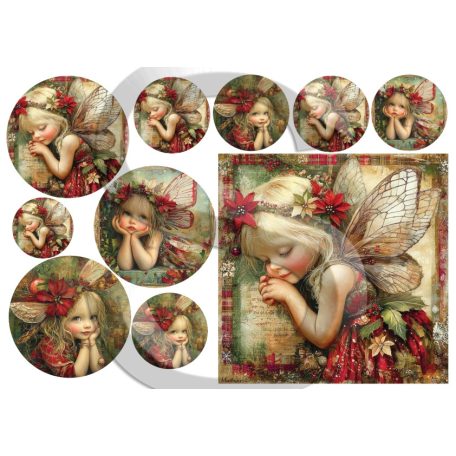 Rizspapir - A4 - Karácsonyi tündérkék 11. - CK-4885