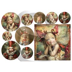 Rizspapir - A4 - Karácsonyi tündérkék 13. - CK-4887