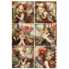  Rizspapir - A4 - Karácsonyi tündérkék 14. - CK-4888