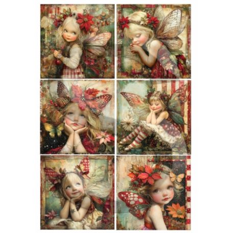  Rizspapir - A4 - Karácsonyi tündérkék 14. - CK-4888