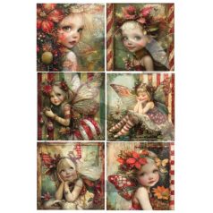  Rizspapir - A4 - Karácsonyi tündérkék 15. - CK-4889