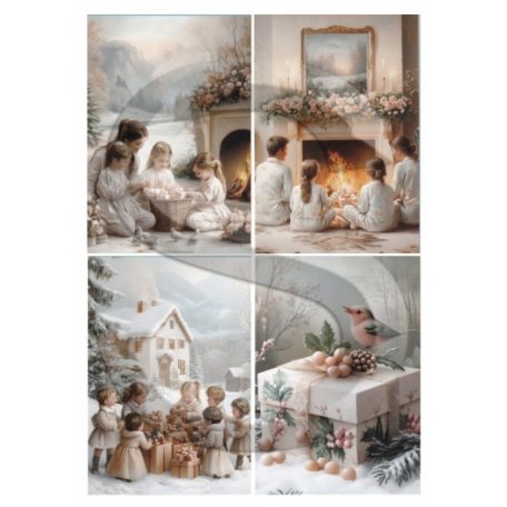 Rizspapir - A4 - Karácsonyi ajándékok 3. - CK-4899