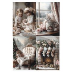 Rizspapir - A4 - Home for Christmas 2. - CK-4900