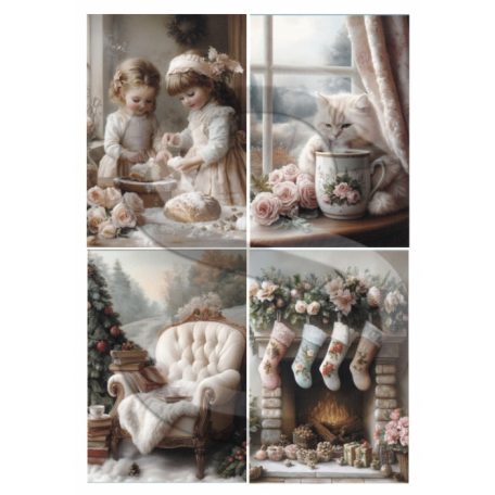 Rizspapir - A4 - Home for Christmas 2. - CK-4900