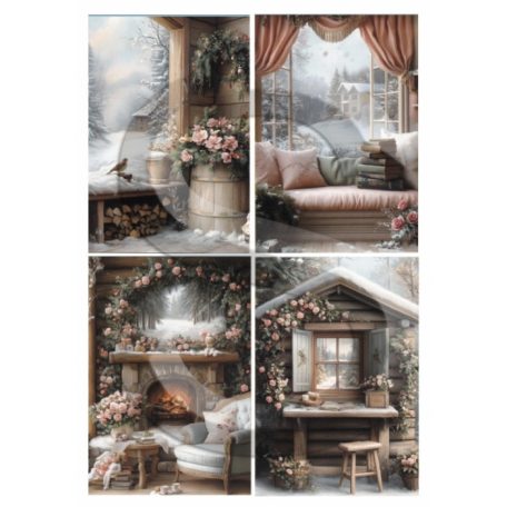  Rizspapir - A4 - Home for Christmas 3. - CK-4901