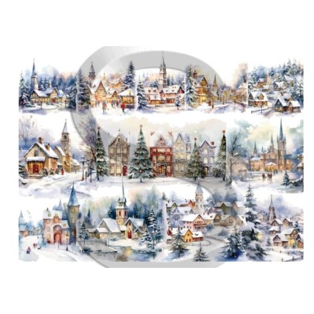 Rizspapir - A4 - Karácsonyi házak 5. - CK-4902