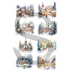  Rizspapir - A4 - Karácsonyi házak 6. - CK-4903