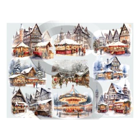 Rizspapir - A4 - Karácsonyi vásár 2. - CK-4905