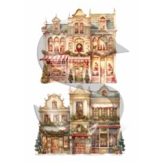  Rizspapir - A4 - Karácsonyi kirakatok 5. - CK-4907