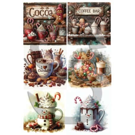  Rizspapír - A4 - Karácsonyi finomságok 5. - CK-5028