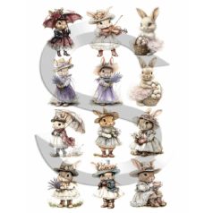 Rizspapír - A4 - 21x30 cm - Mesenyuszkók 1. - CK-5078