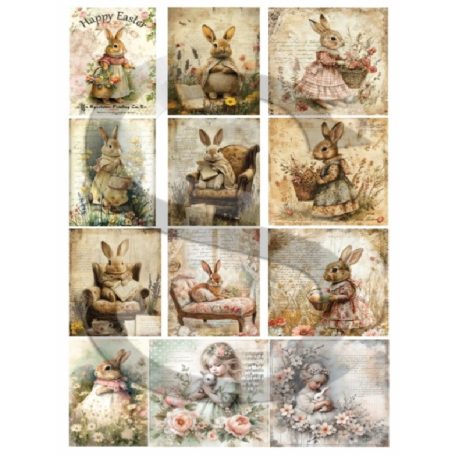  Rizspapír - A4 - 21x30 cm - Húsvéti miniképek 2. - CK-5079