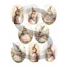 Rizspapír - A4 - 21x30 cm - Húsvéti oválképek - CK-5080