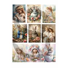    Rizspapír - A4 - 21x30 cm - Húsvéti képecskék - CK-5084