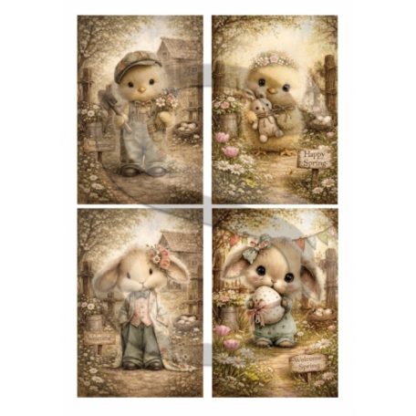 Rizspapír - A4 - Country húsvét - CK-5087