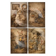 Rizspapír - A4 - Country nyuszkók - CK-5088