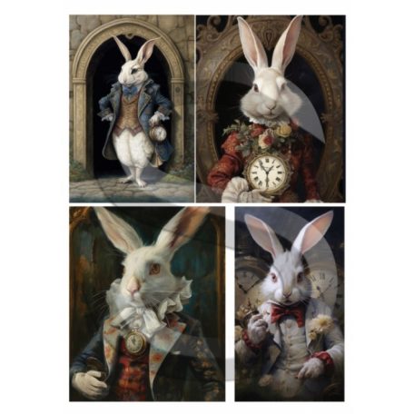 Rizspapír - A4 - A fehér nyúl órája - CK-5094 