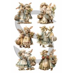 Rizspapír - A4 - Nosztalgia nyuszik 3. - CK-5098