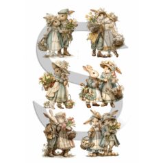 Rizspapír - A4 - Nosztalgia nyuszik - CK-5099