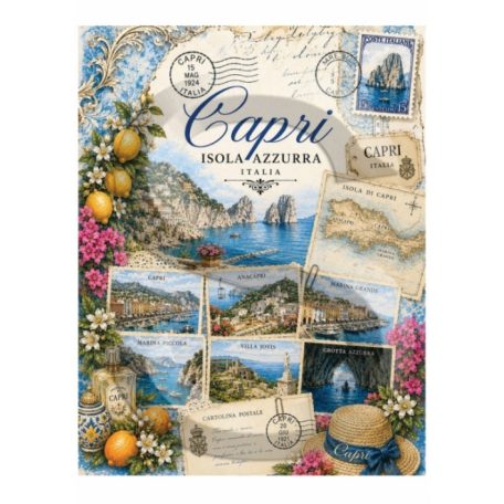  Rizspapír - A4 - Utazás - Itália - Capri - CK-5263