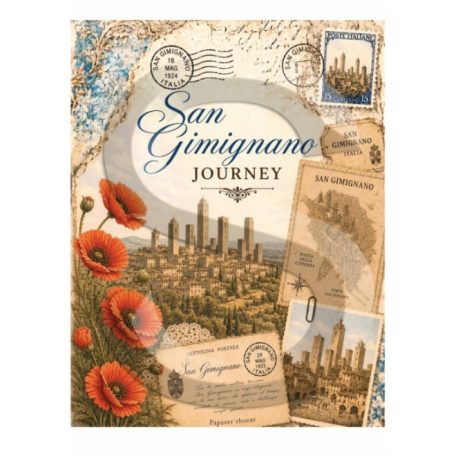 Rizspapír - A4 - Utazás - Itália - San Gimignano - CK-5269