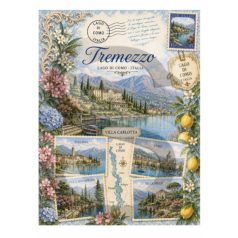  Rizspapír - A4 - Utazás - Itália - Lago di Como - Tremezzo - CK-5286