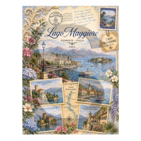 Rizspapír - A4 - Utazás - Itália -  Lago Maggiore - CK-5287