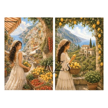  Rizspapír - A4 - Romantikus Itália – Amalfi finomságai 2. - CK-5293