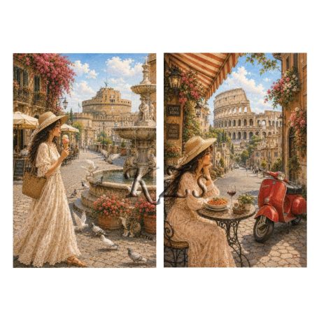Rizspapír - A4 - Romantikus Itália –Dolce Vita Rómában 3. - CK-5299