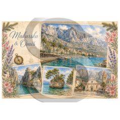  Rizspapir - A4 - Horvátország - Makarska & Omis - CK-5342