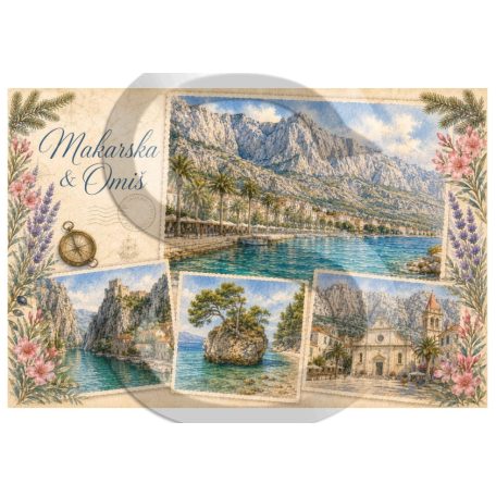  Rizspapir - A4 - Horvátország - Makarska & Omis - CK-5342