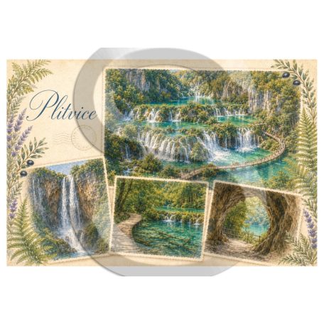Rizspapir - A4 - Horvátország - Plitvice - CK-5344